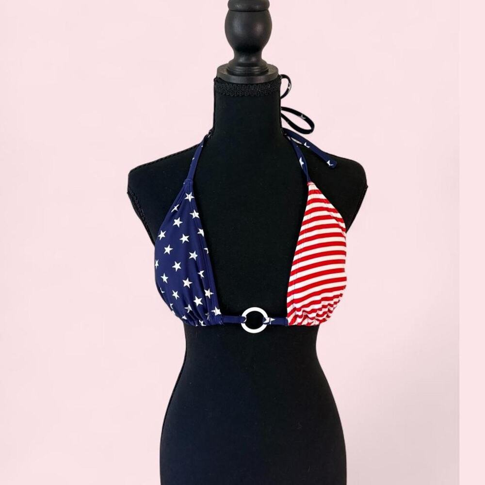 American Flag Bikini Top July 4th Stars patriotic americana beach y2k